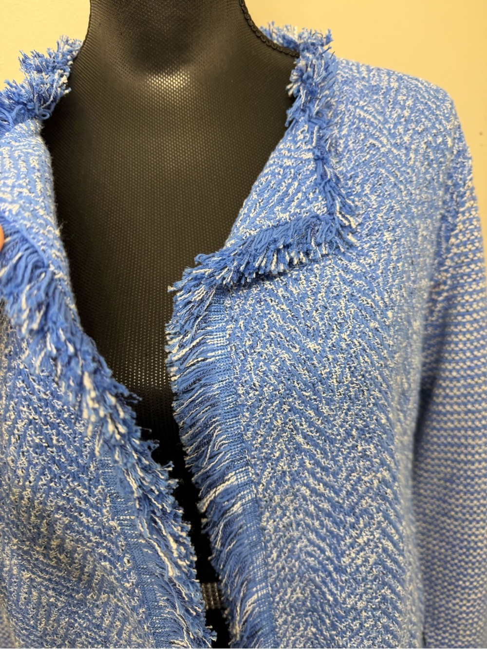 NWT NIC+ ZOE Women’s Blue Fringe Edge Jacket Blazer M - Picture 3 of 11